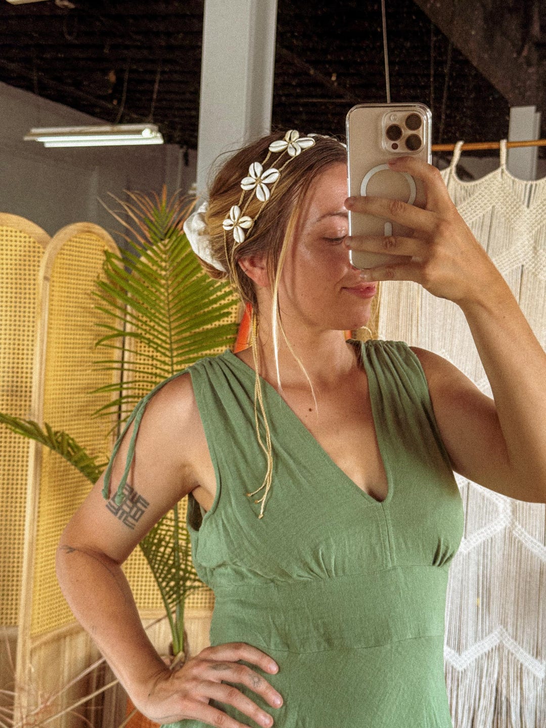 Surf Flower Shell Belt, Beachy Boho Belt Headband Accessory, Handmade ...