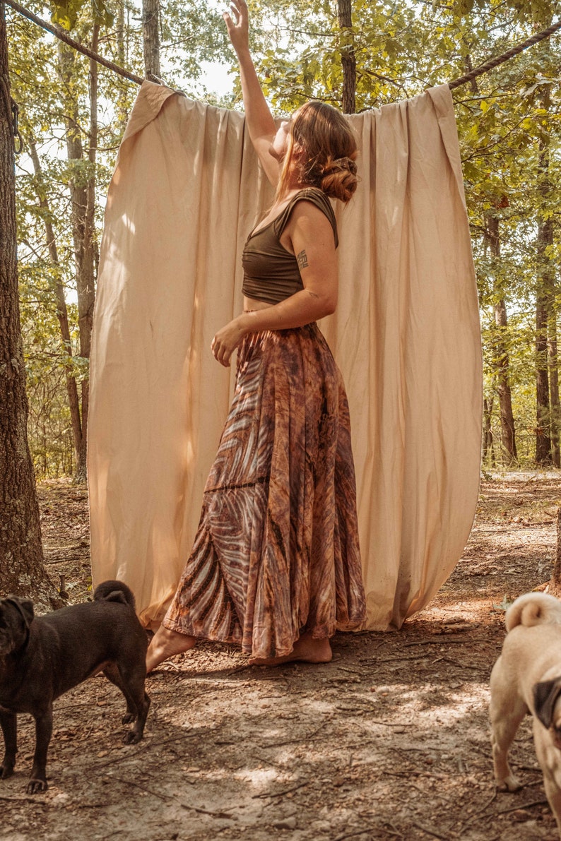 Bohemian Bodhi Free Flow Tie Dye Pants, Free Spirit Wide Leg Flare Palazzo Pants, Hippie Handmade Pants XS-4X image 9