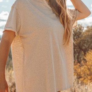 Unisex HEMP + Organic Cotton Oversized T-shirt, Men's Women's Hemp Boho ...