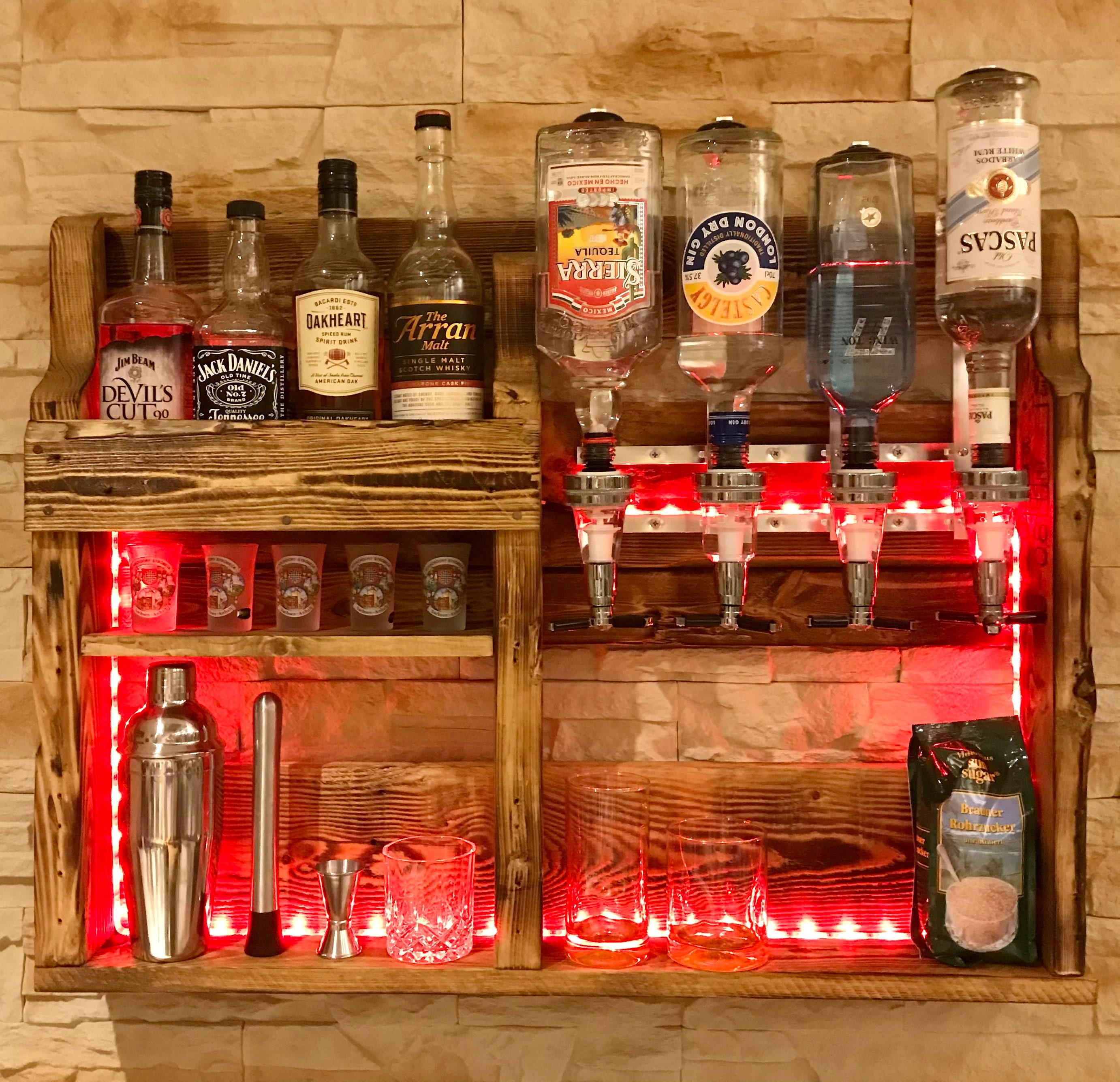 Wine Rack Bar Rustic Wall Bar 2 in 1 Pallet Wine Rack Cocktail Bar Whiskey Rack Liquor Bar Vintage Bottle Holder Wall Bar Etsy