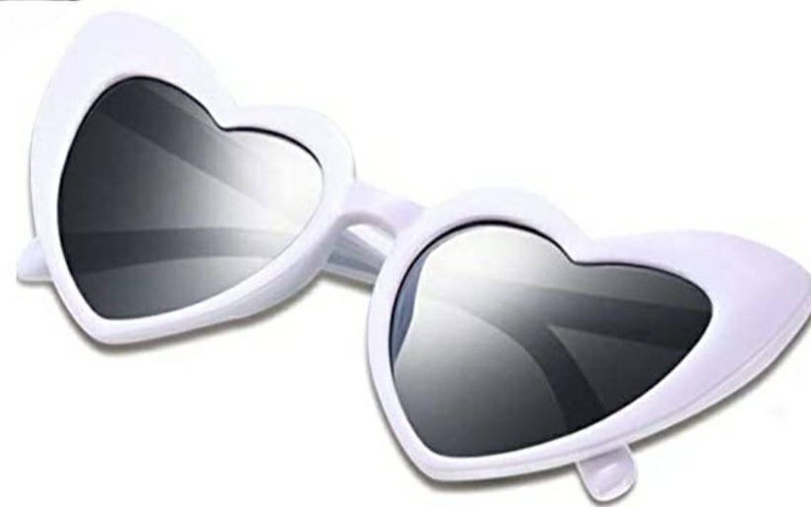 White heart sunglasses Etsy