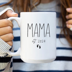 Mama Mug Est, New Mama Gifts, Mama Coffee Mug, Mama Mugs, Mom To Be