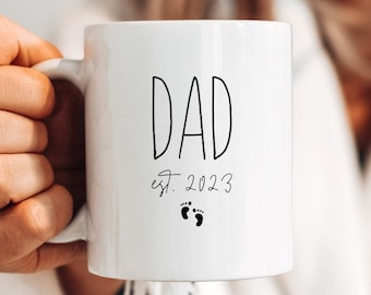 Dad Est Mug, New Dad Gift, First Time Dad Gift, New Dad Mug
