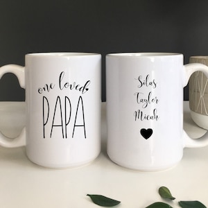 Papa Gifts, Papa Mug, Personalized Papa Gifts from Grandkids, Papa Coffee Cup
