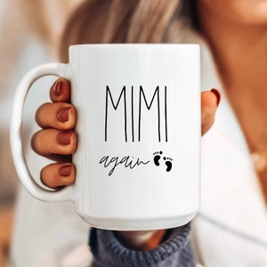 Mimi Again Mug, Mimi Pregnancy Announcement, Second Baby Reveal, Mimi Again Gift, Mimi Pregnancy Announcement