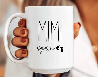 Mimi Again Mug, Grandma Pregnancy Announcement, Second Baby Reveal