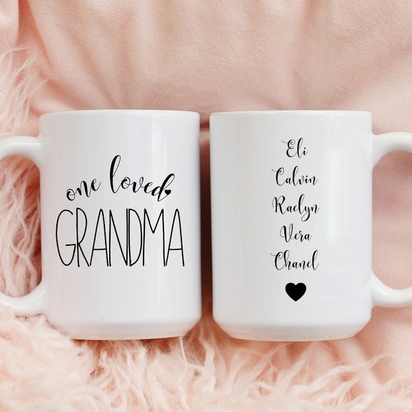 One Loved Grandma Mug, Grandma Gift, Grandma Coffee Mug, Presents for Grandma, Gift from Grandkids