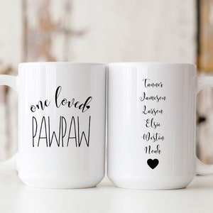 PawPaw Gifts, One Loved PawPaw Mug, PawPaw Gift from Grandkids