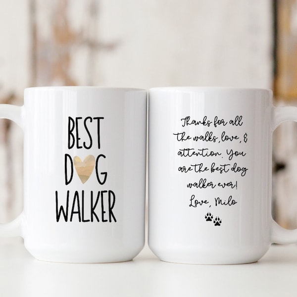 Dog Walker Gift, Best Dog Walker Mug, Personalized Gift for Dog Walkers