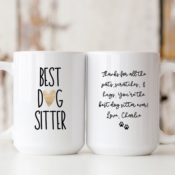 Dog Sitter Gift, Dog Sitter Mug, Gift for Dog Sitter Personalized, Best Dog Sitter