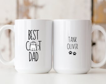 Best Cat Dad Mug, Personalized Gift for Cat Dad