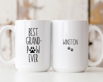 Grandpaw Mug, Dog Grandpa Gift, Best Dog Grandpa, Dog Grandpaw, Grand Dog Mug, Gift from Granddogs