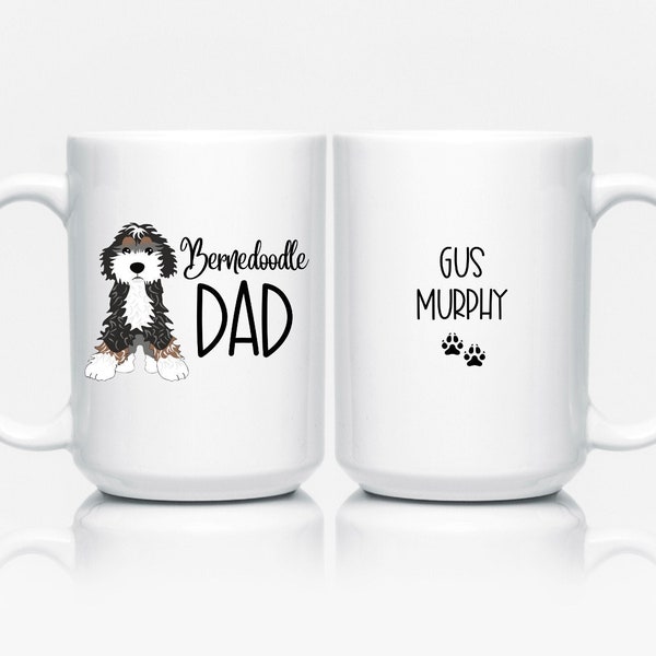 Bernedoodle Dad Mug, Bernedoodle Gifts, Doodle Dad, Berner Dog Cup, Gift for Berne Dad