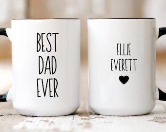 Best Dad Ever Mug, Personalized Father's Day Gifts, Best Dad Gift