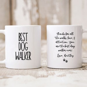 Best Dog Walker Mug, Dog Walker Gift, Thank you Dog Walker, Dog Walking