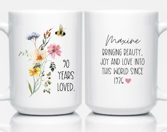 90th Birthday Gift, 1936 Birthday, 90th Birthday Mug, 90 Year Old Birthday