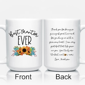 Mentor Gift, Best Mentor Mug, Mentor Appreciation, Thank You Mentor, Mentor Teacher Gift, Supervisor Gift, Professor Gift, Mentor Coffee Mug