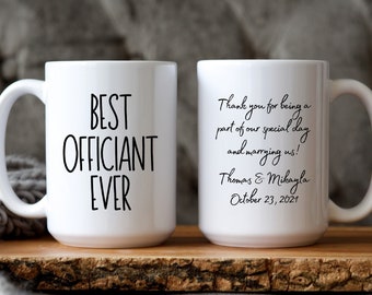 Personalized Officiant Mug, Gift for Wedding Officiant, Thank You for Marrying Us