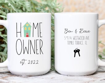 Homeowner Mug, New Home Owner Gift, Personalized Gift for New Home Owner, Closing Gift Idea, Housewarming Gift for New House, New Home 2022