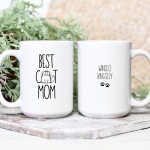 Cat Mom Mug, Cat Mom Gifts, Personalized Cat Mug, Best Mom Cat Coffee Mug, Cat Themed Gifts
