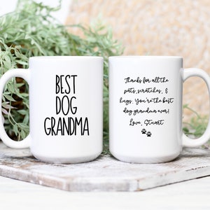 Dog Grandma, Best Dog Grandma Mug, Dog Grandma Gift Personalized