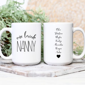 Nanny Gift, One Loved Nanny Mug, Gifts for Nanny, Grandma Coffee Mug