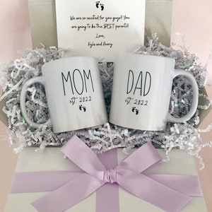 New Parent Gift Box, Mom and Dad Mugs, Expecting Parents Gift, Parents to Be Gift Box, New Parent Gift, Baby Shower Gift