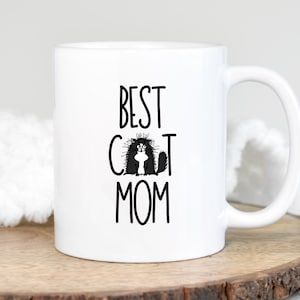 Tuxedo Cat Mug, Tuxedo Cat Gifts, Black and White Cat, Best Cat Mom Ever, Personalized Cat Mom Coffee Mug