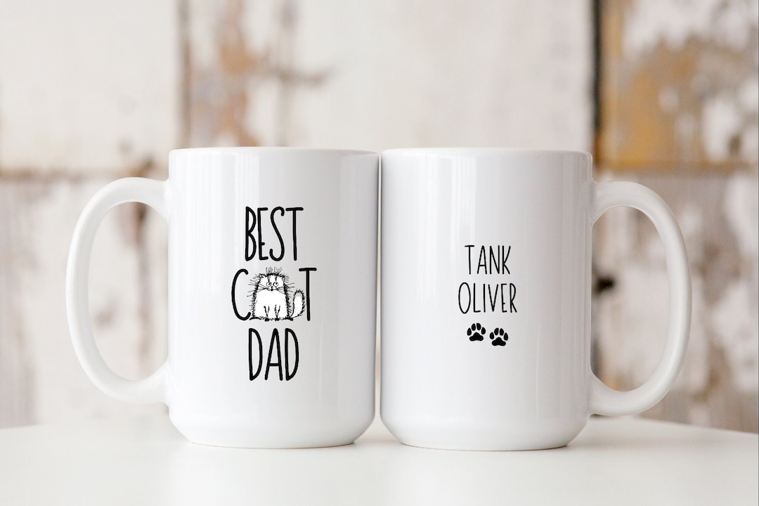 Cat Dad Mug, Cat Dad Gift, Best Cat Dad, Personalized Cat Mug, Cat Dad ...