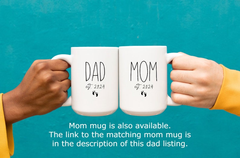 Dad Est Mug, Dad to be Gift, First Time Dad Gift, Expecting Dad Gift, New Dad Gift, Dad Gift from Baby, Dad Coffee Mug, Gifts for New Dad image 5