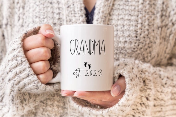 Grandma Est Mug, New Grandma Mug, 1st Time Grandma Gift, Grandmother Gifts