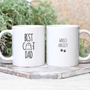 Cat Dad Mug, Cat Dad Gift, Best Cat Dad, Personalized Cat Mug, Cat Dad ...