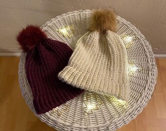 Pom Pom Wool Winter Hats