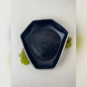 Wheel thrown ceramic coffin dish / candy dish / Halloween decor