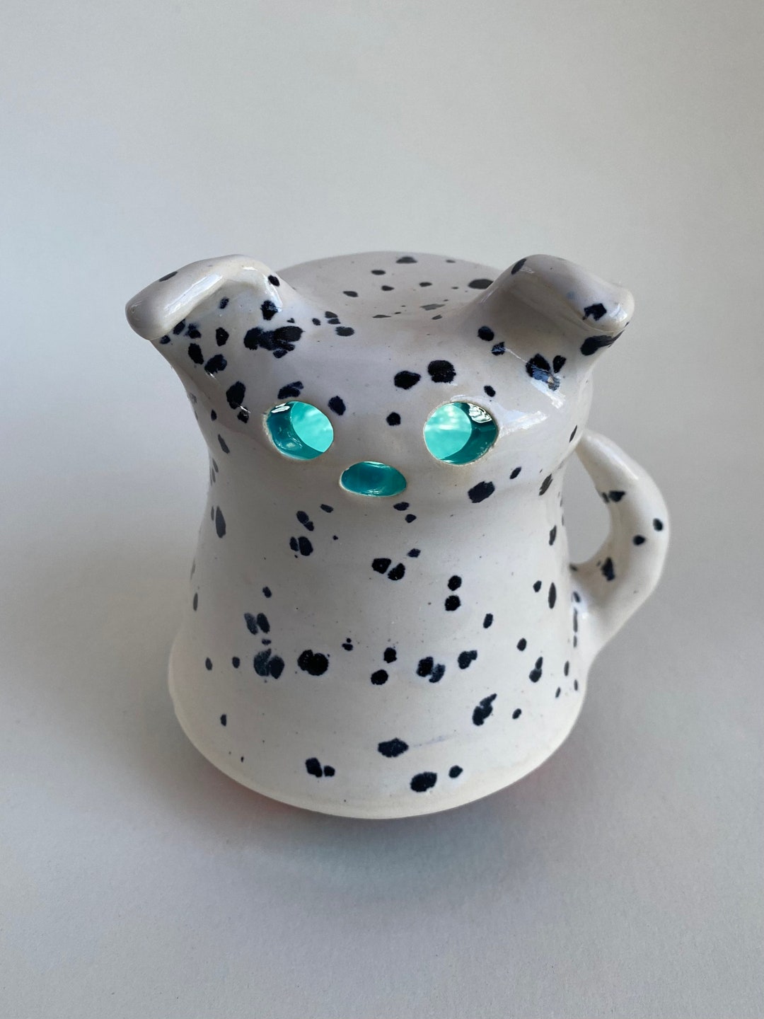 Wheel Thrown Ceramic Dog Tea Light Candle Holder / Ceramic Etsy