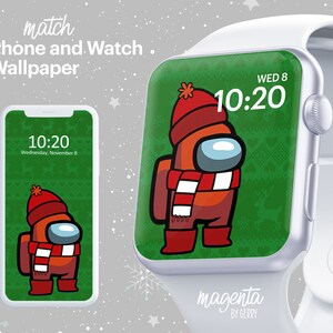 Apple Watch Wallpaper Merry Christmas Apple Watch Face Design Etsy
