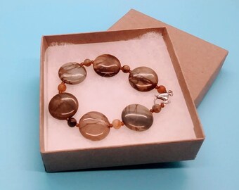 Oregon Jasper en Flower Jade Armband