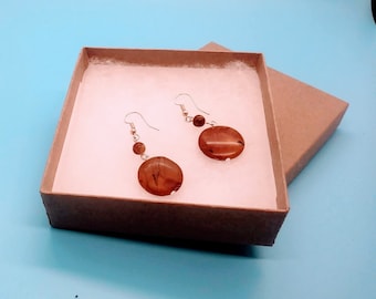 Oregon Jasper en Jade Oorbellen