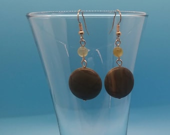 Oregon Jasper en Jade Oorbellen
