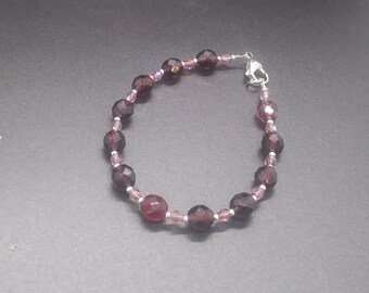 Amethyst Tsjechische glazen armband