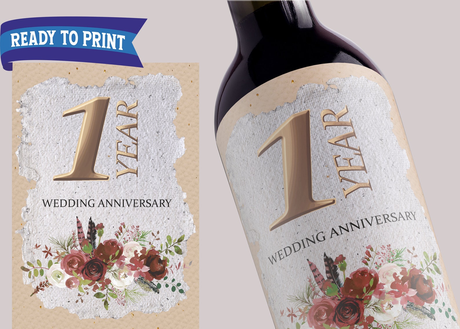First Year of marriage milestone 1 year wedding anniversary | Etsy