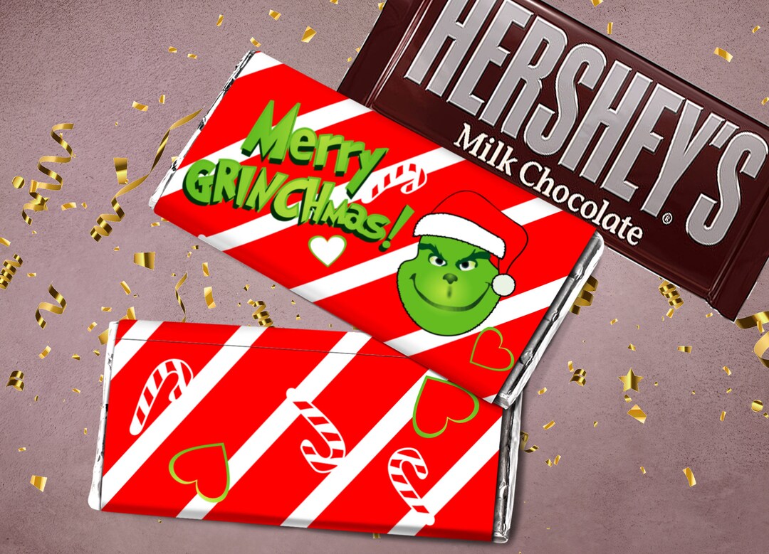 Merry Grinchmas Candy Bar Wrappers Printable Instant Download - Etsy