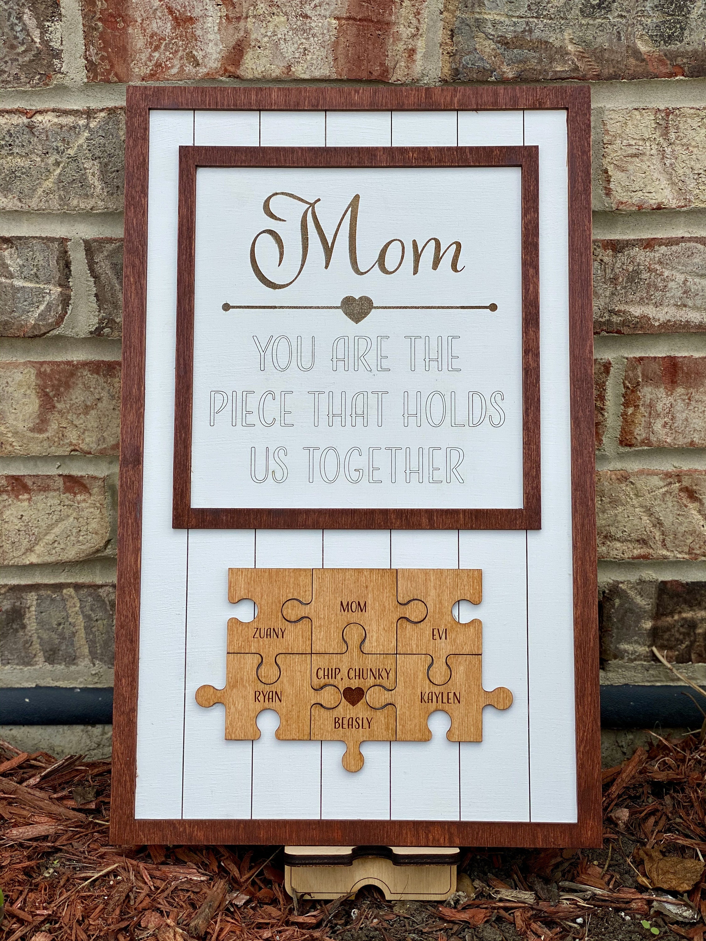Mother's Day Puzzle Frame SVG Laser File - Etsy