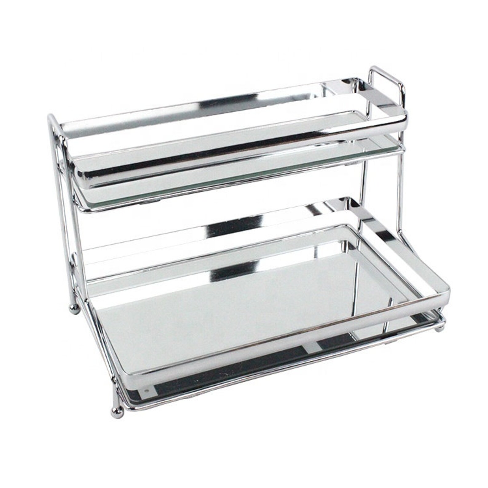 Two Tier Vanity Tray Available in Gold or Chrome Etsy