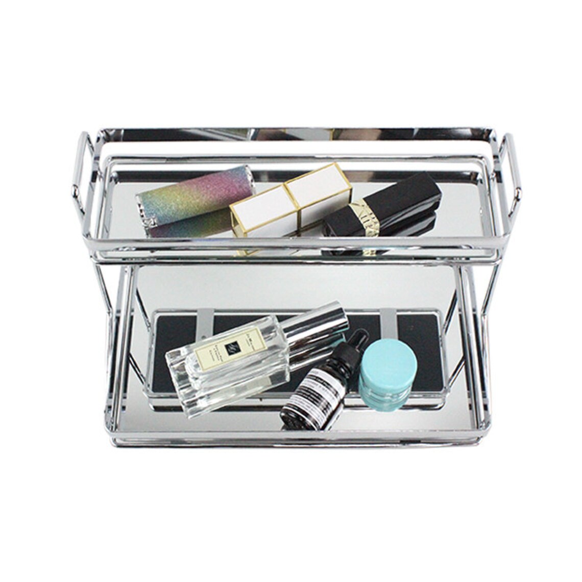 Two Tier Vanity Tray Available in Gold or Chrome Etsy