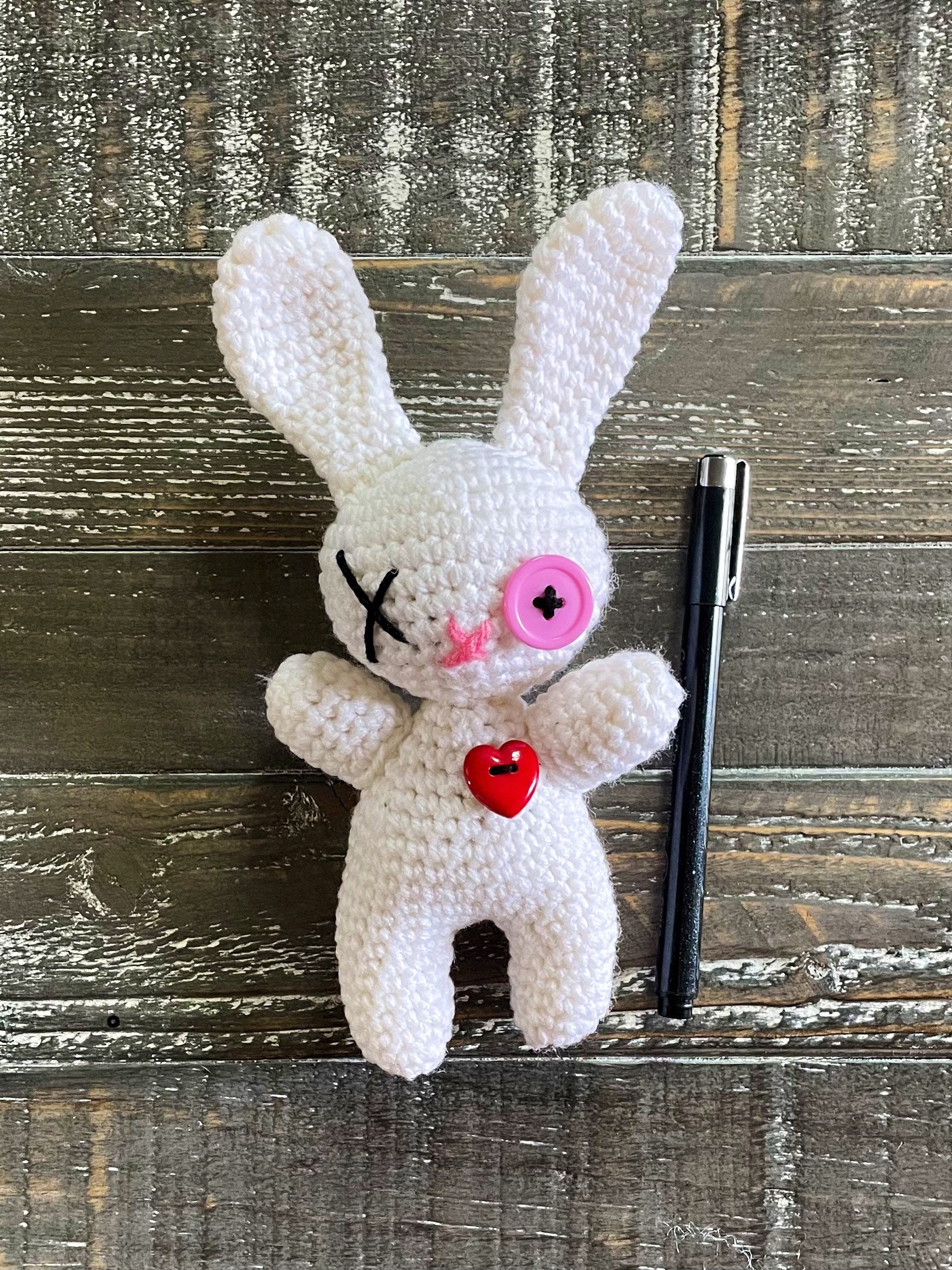 cute creepy bunny plush