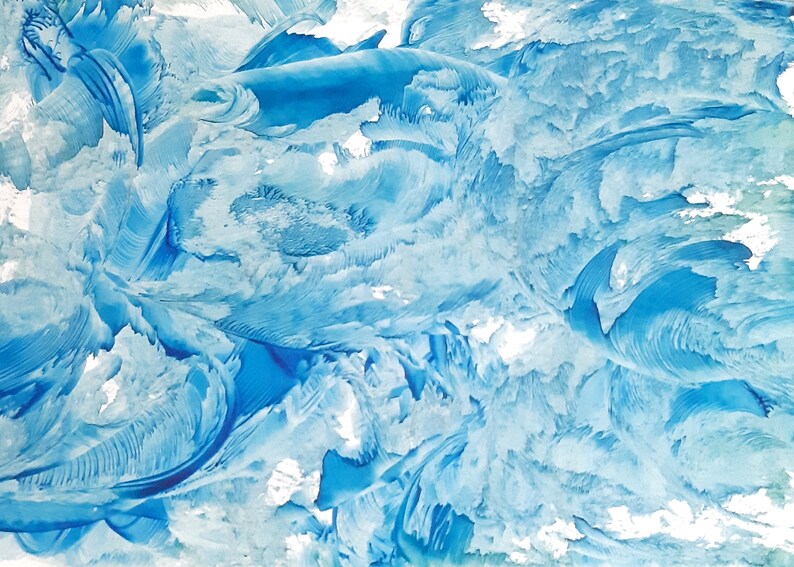 Ocean (abstract hot wax on paper), hot wax on paper, cheap paint Ocean (abstract hot wax on paper), hot wax on paper, cheap paint
