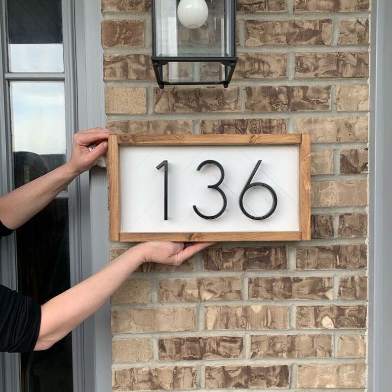 5 Inch Floating House Numbers for Modern House With Floating Etsy