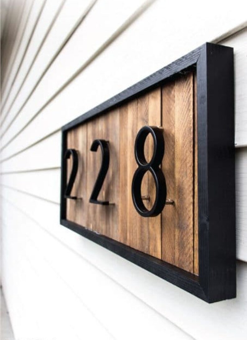 5 Inch Floating House Numbers for Modern House With Floating Etsy