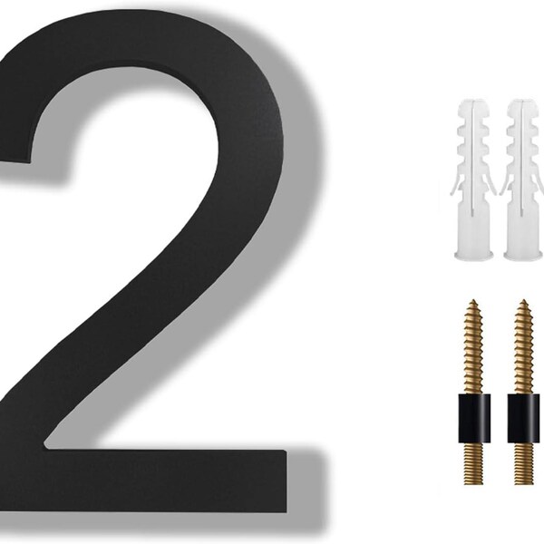 8 Inch Modern House Numbers - Etsy